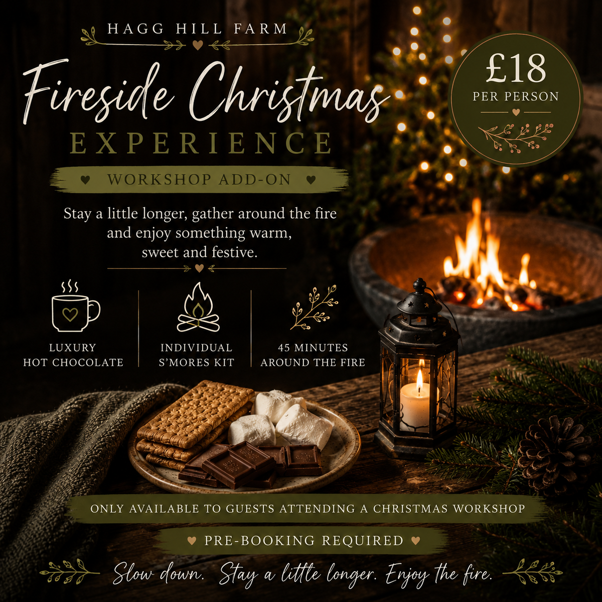 Add On - Fireside Christmas at Hagg Hill